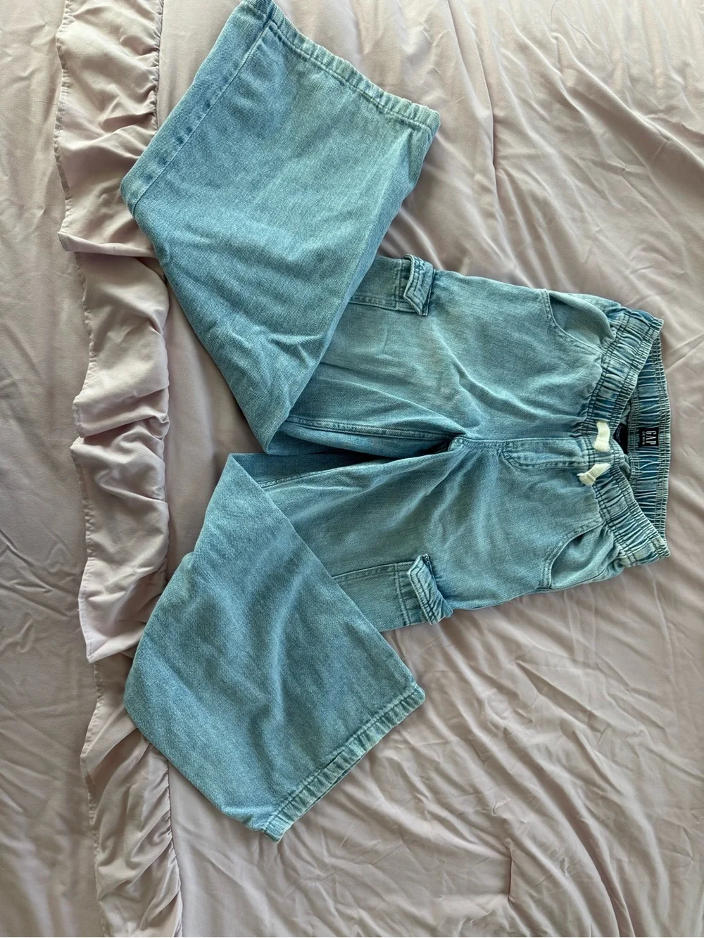 GAP Light Blue Wide-Leg Cargo Jeans - girls size XL